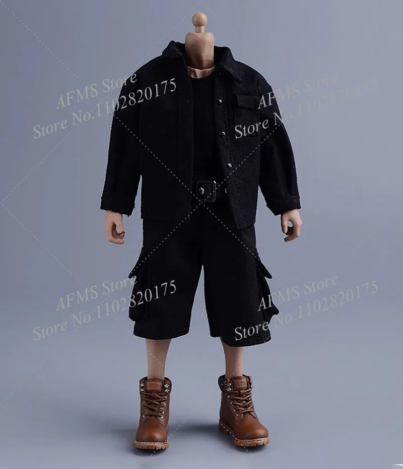 Botas colecionáveis em escala 1/12, botas táticas militares de trekking, sapatos de trabalho, tênis adequados para homens de 6 espaços, corpo de figura de ação de soldado