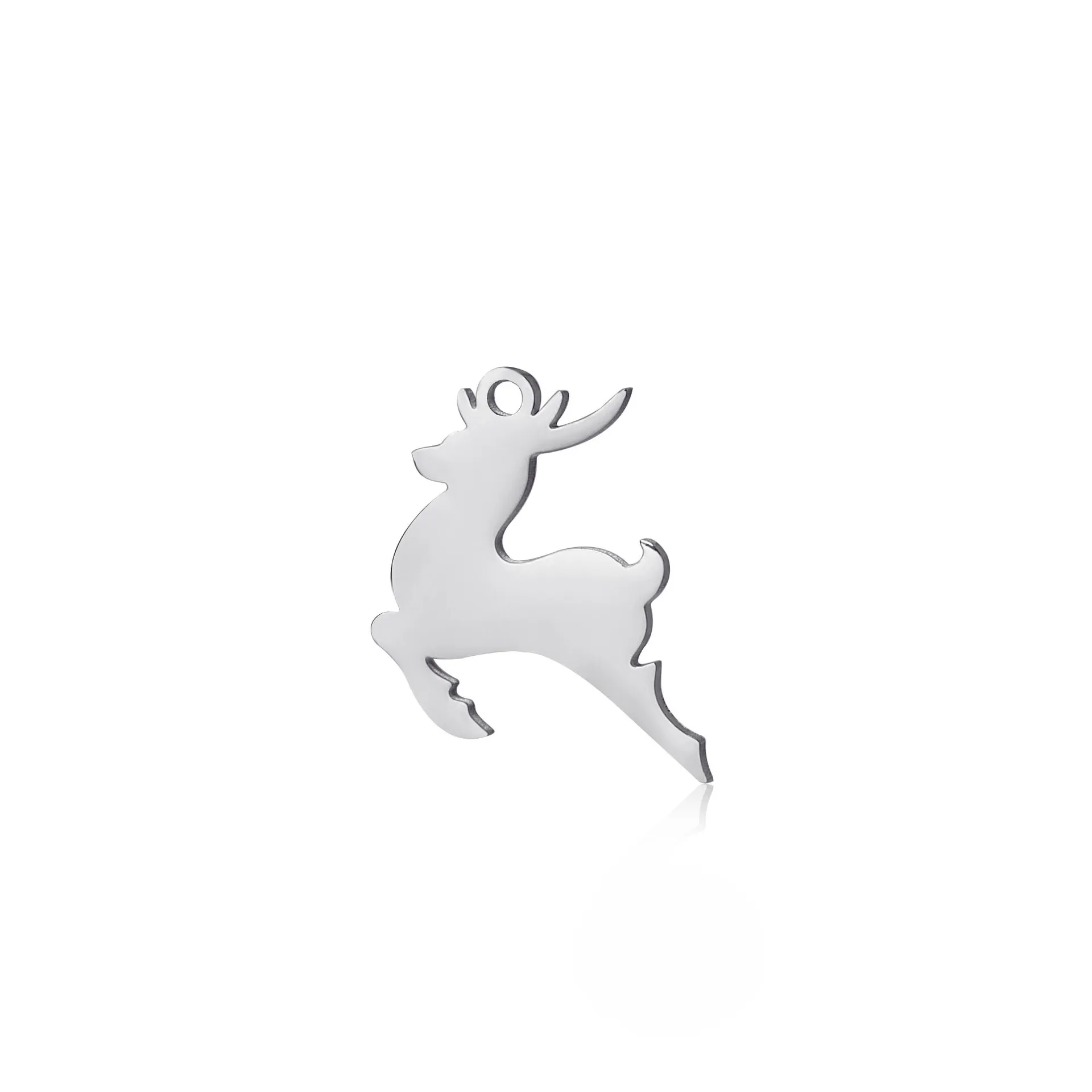 5Pcs/Lot Animal Christmas Deer Stainless Steel Charms for Jewelry Making Elk Mini Charm Pandents DIY Bracelet Necklace Findings