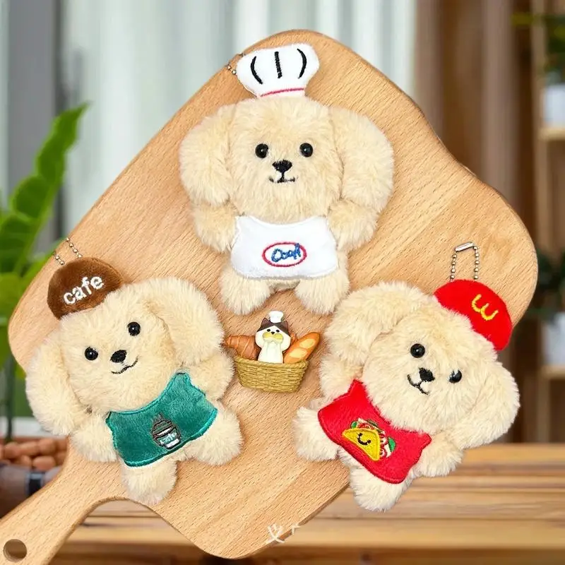 HUA HUA dessin animé en peluche poupée chiot pendentif mignon poupée décoration pendentif sac à dos pendentif décoration cadeaux