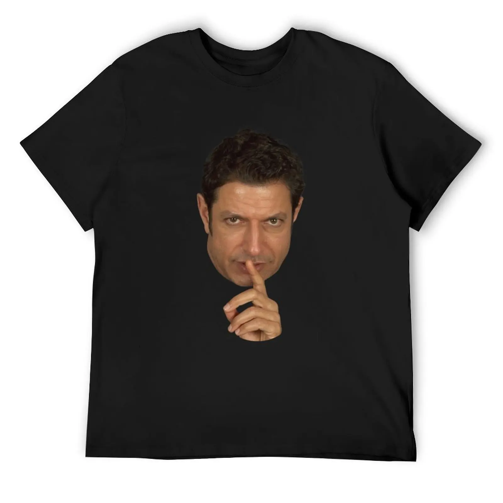 

Jeff Goldblum Shush Face T-Shirt oversized Funny t-shirts shirts graphic plus size tops clothing for men