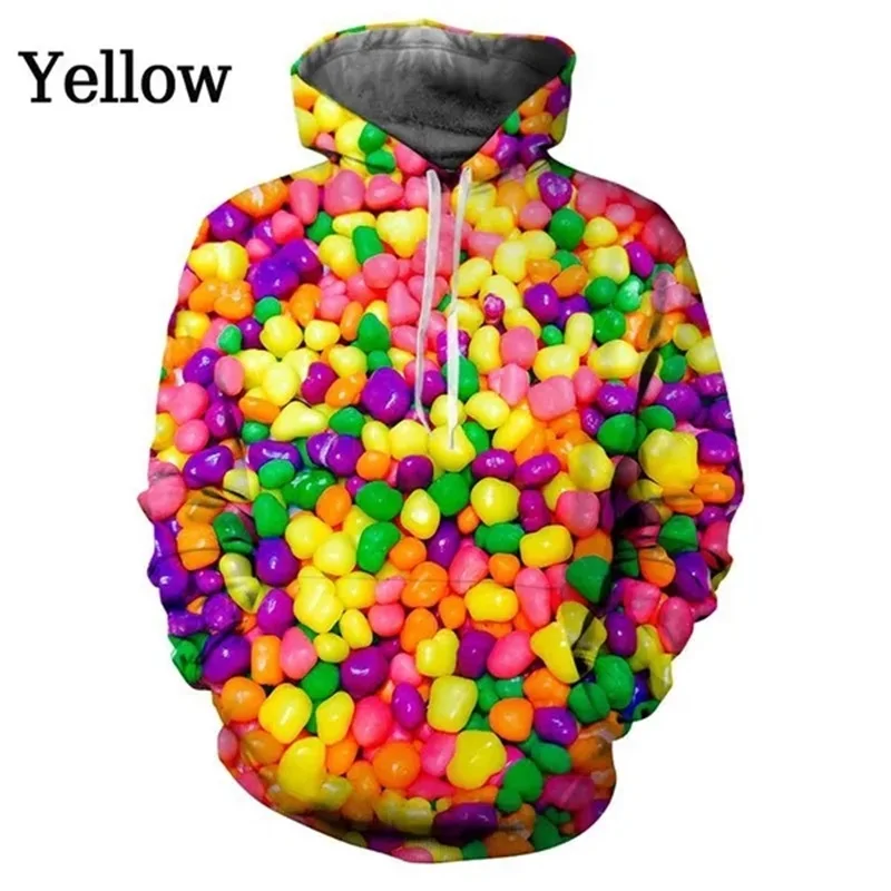 New Candy Graphic Hoodie 3D Printed Funny Personality Couple Hoodies For Men Women Unisex Long Sleeve Oversized Pullovers Tops