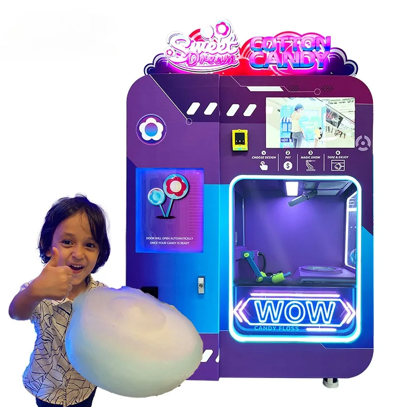 Hot Selling Sweet Colourful 32 Flower Fancy Cotton Candy Making Machine Commercial Automatic Cotton Candy Machine