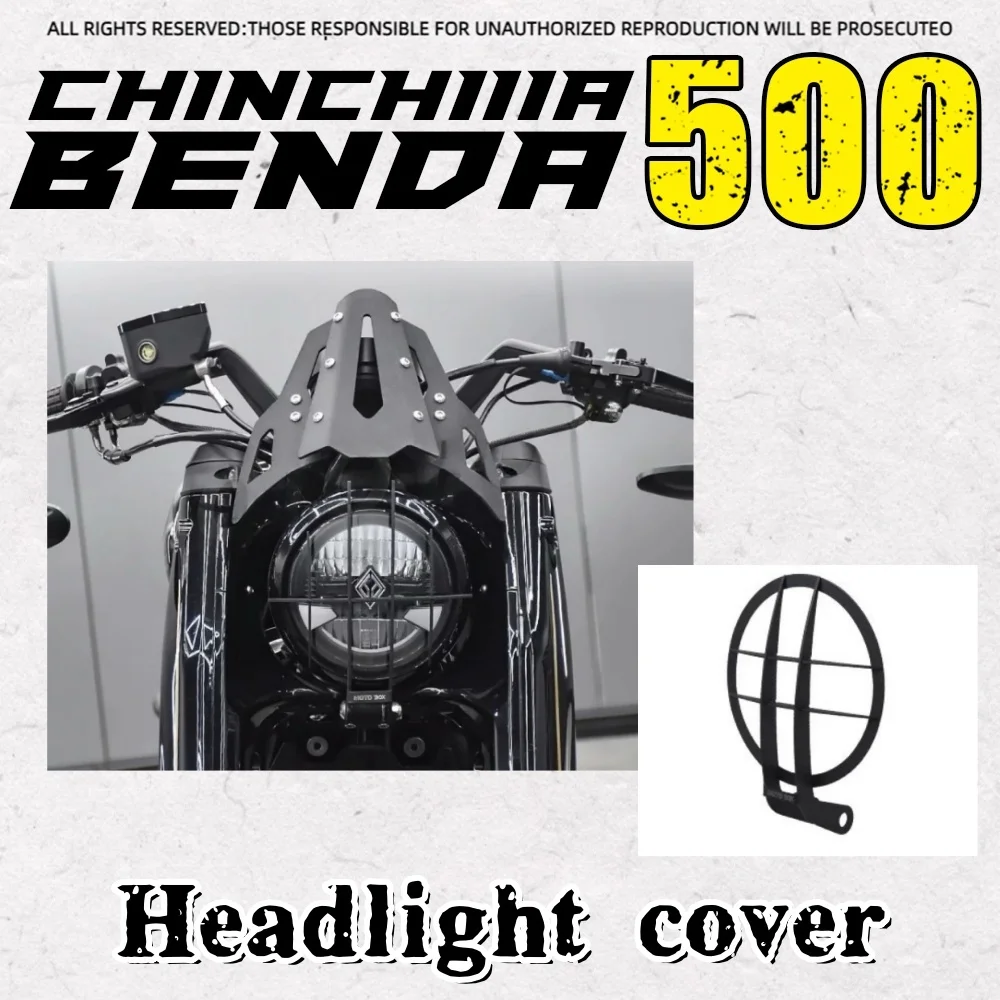 

For Benda ChinchiIIa 500 Customized Retro Original Car Headlight Net Fence Lamp Shade Protective Cover Accessories