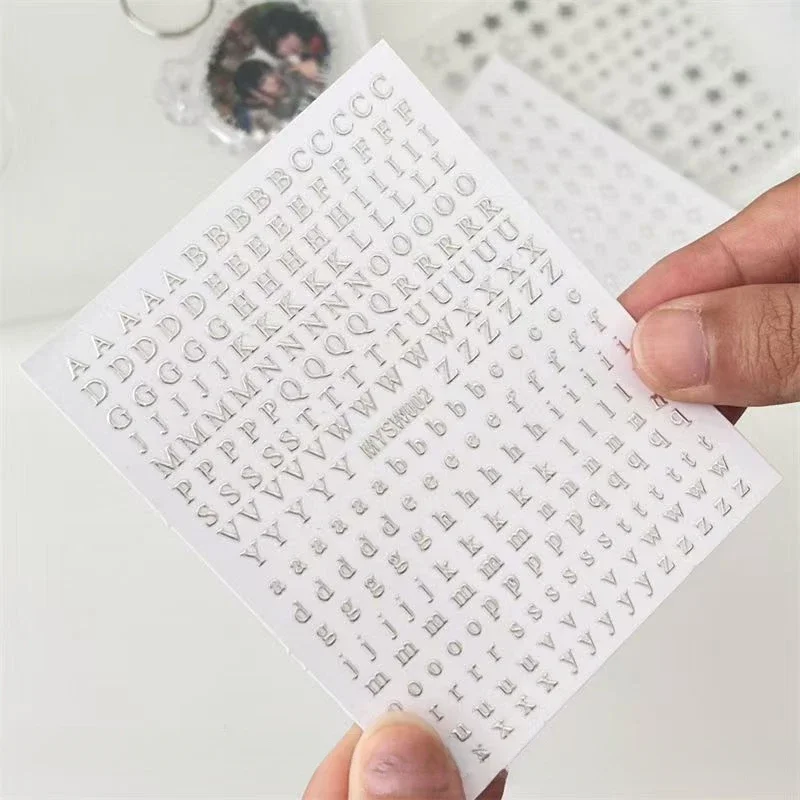 Silberne Sternaufkleber DIY Scrapbooking Journal Album Deko-Sticker Ästhetische Buchstaben Starburst-Aufkleber Kawaii Koreanisches Schreibwaren-Set – Detail 6