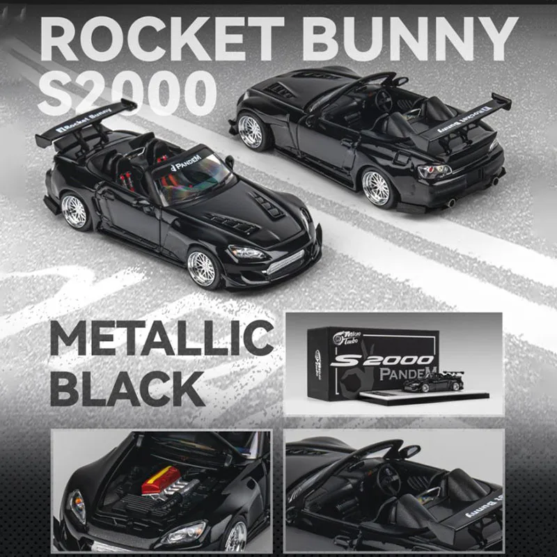 

Масштаб 1:64 S2000, ракетный кролик, имитация сплава, модель автомобиля, статический дисплей, Коллекционная игрушка, подарок, сувенирное украшение