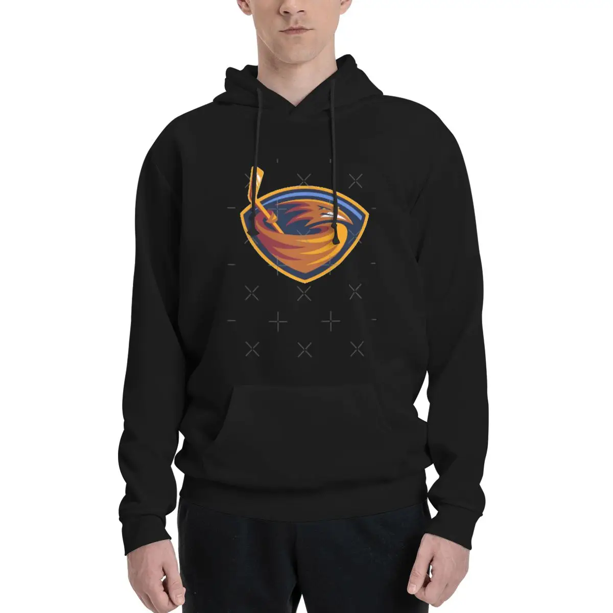 Винтажные толстовки с капюшоном Atlanta Hockey-Retro Thrashers, толстовки с капюшоном большого размера в стиле аниме, мужская толстовка