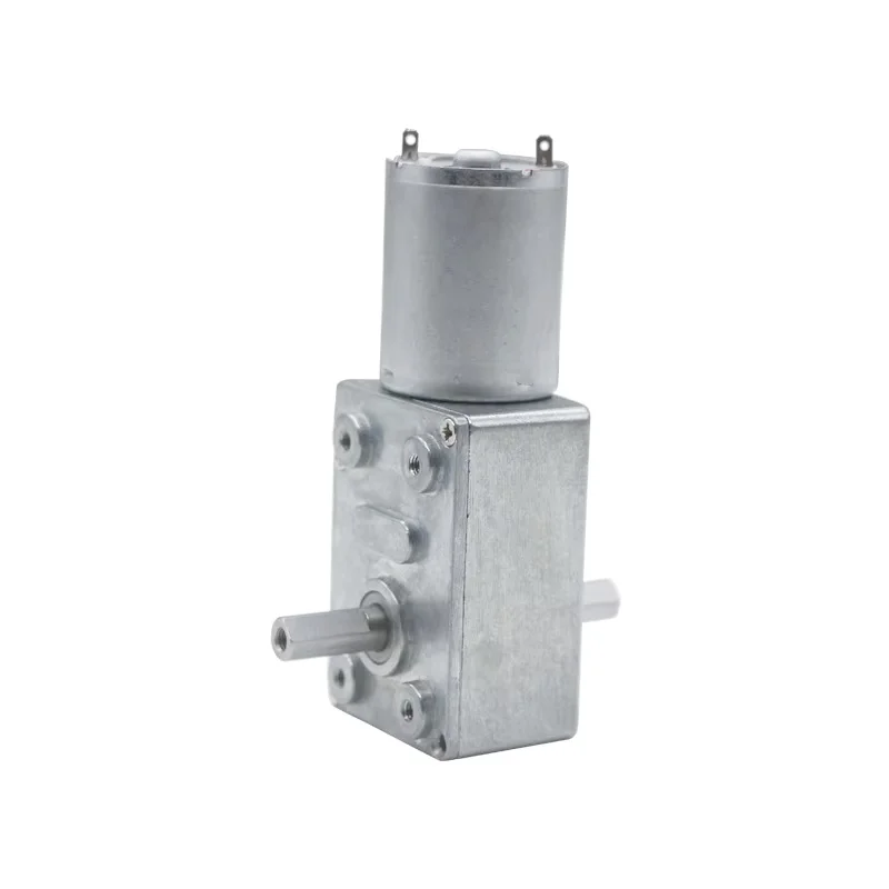 JGY370 Dual Shaft Motor,6V 12V 24V Strong Self-locking,Turbo-worm DC Deceleration Low Speed Motor