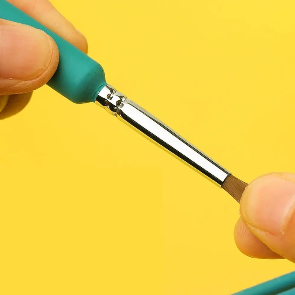 11pcs Ergonomic Handle Fine Tip Paint Brushes Set Complete Model Multifunctional Miniature Paint Brushes No Shedding Wood