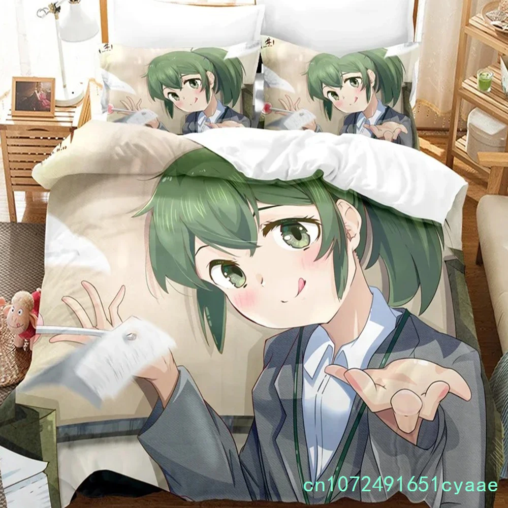 3D Printed My Senpai Is Annoying Bedding Set Anime Duvet Cover Double Twin Full Queen King Adult Kids Bedclothes Quilt Cover