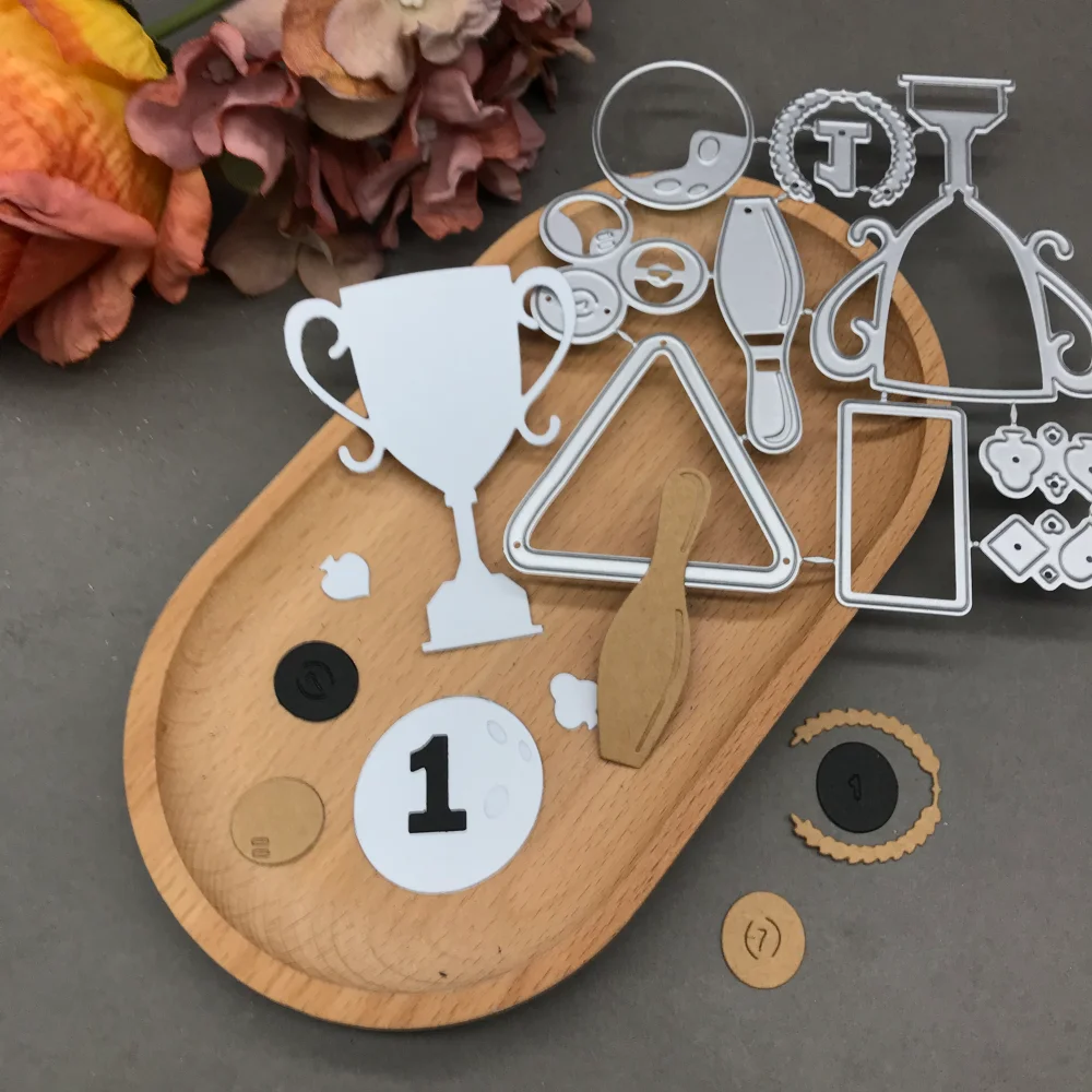 

1pcs metal cutting dies cut die mold Sports Trophies Scrapbook paper craft blade punch stencils dies