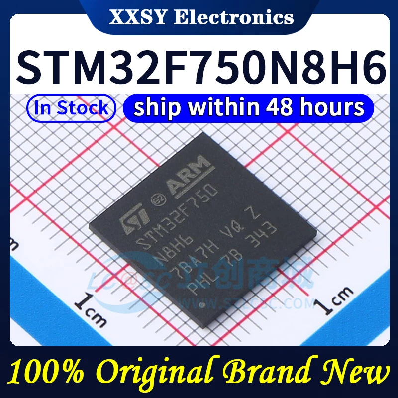 STM32F750V8T6, STM32F750Z8T6, STM32F750N8H6, alta qualidade, 100% original, novo