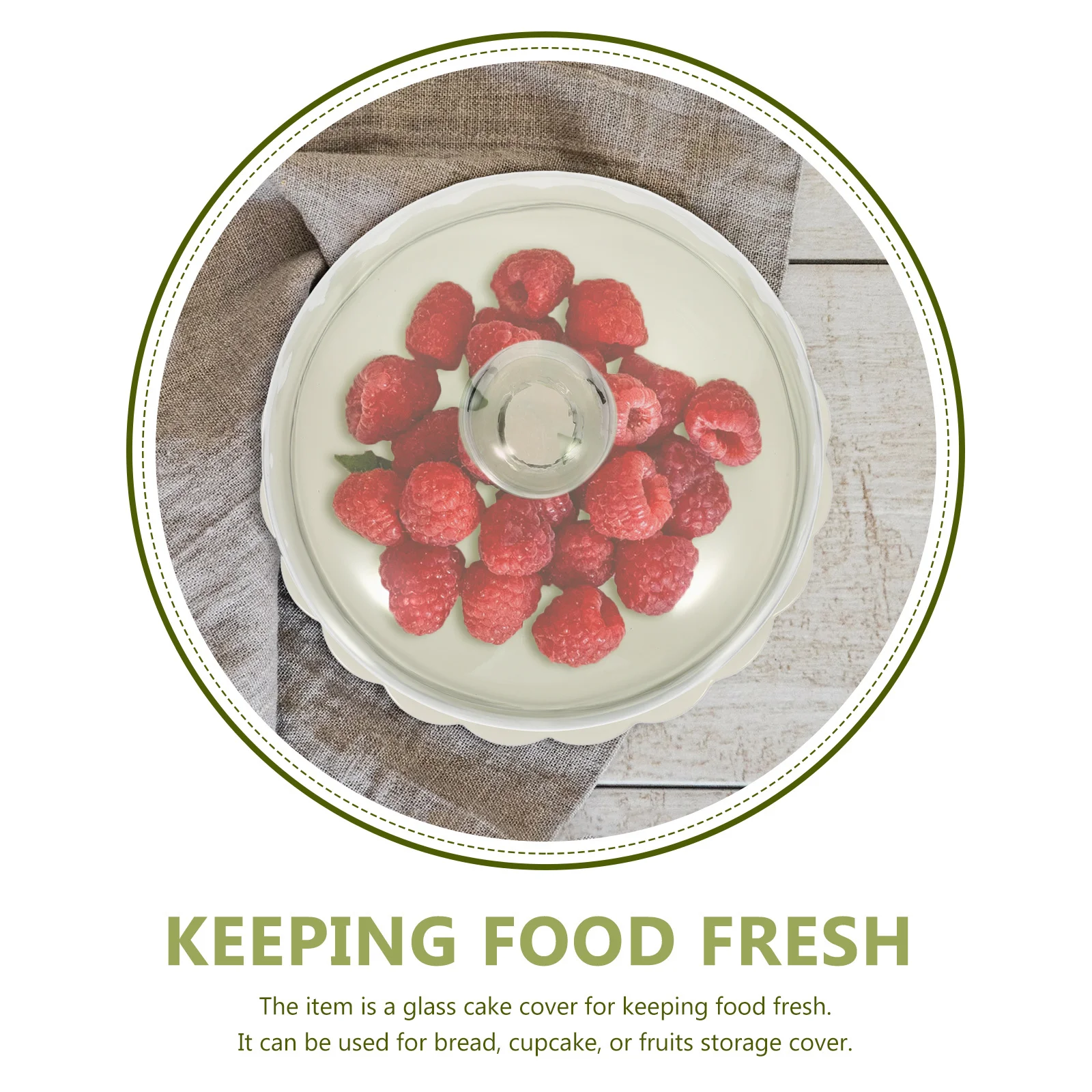 

1Set Covered Cupcake Holder Food Protective Cover Easy to Recognize Inside Food Glass Cake Cover Small Cake Dome