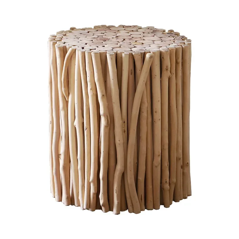 Solid wood edge few ins wind bed and breakfast sofa corner few,  retro wabi sandy wind creative bedside table