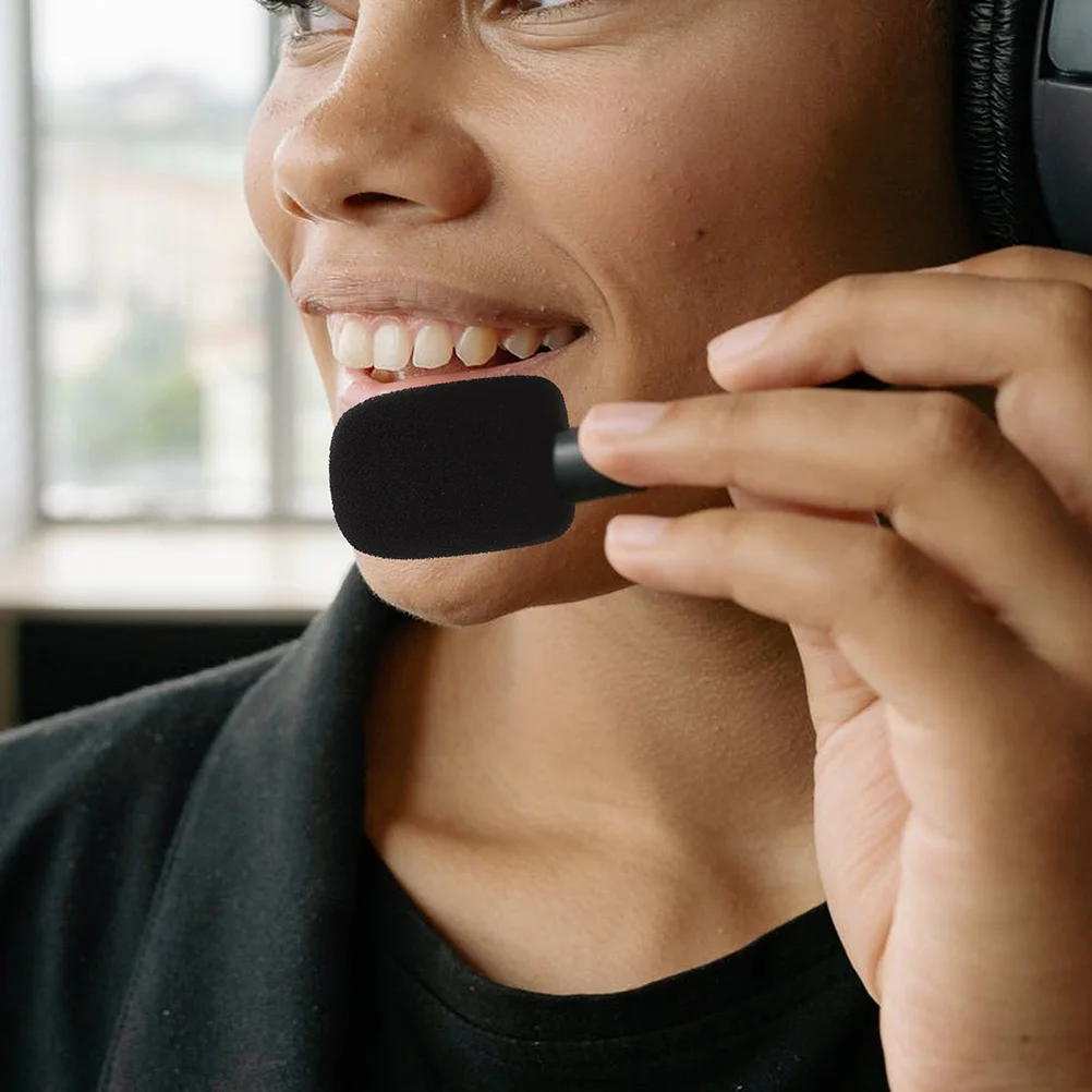 

24Pcs Mic Covers Foam Sponge High Durability Headset Microphone Windscreens Replacement Covers for Mic Sound Quality Accessory