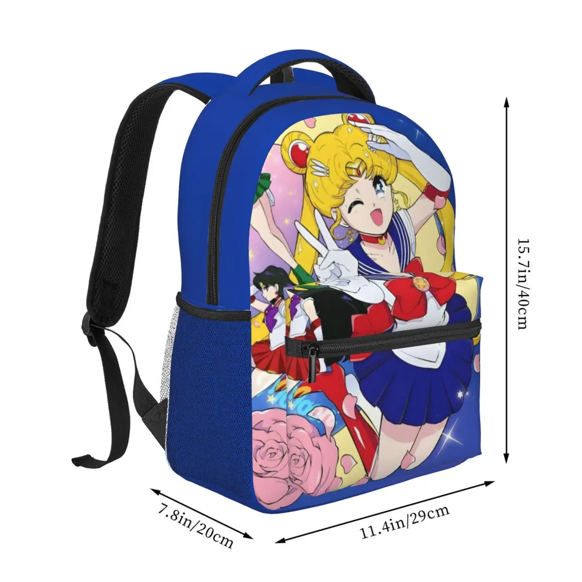 Sailor-Moon-mochila informal ligera para la escuela, compras al aire libre, oficina, 17 pulgadas