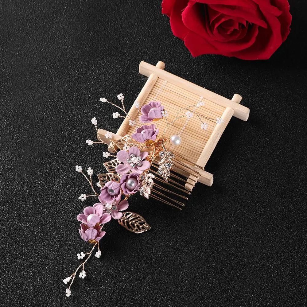 

Роскошный свадебный гребень для волос с цветами, украшение для прически, аксессуар для волос, свадебный головной убор, украшение для волос