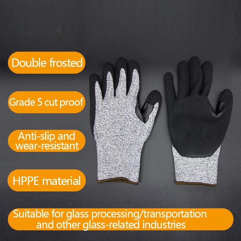 Protective Gloves Class 5 Wear resistant HPPE protective gloves are suitable for glass-related work