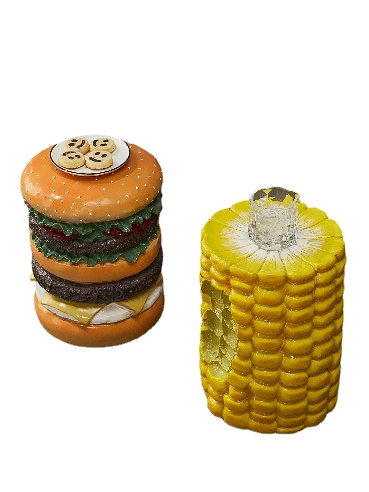 

PQF Food Shape Low Stool Household Living Room Hamburger Stool Casual Chair