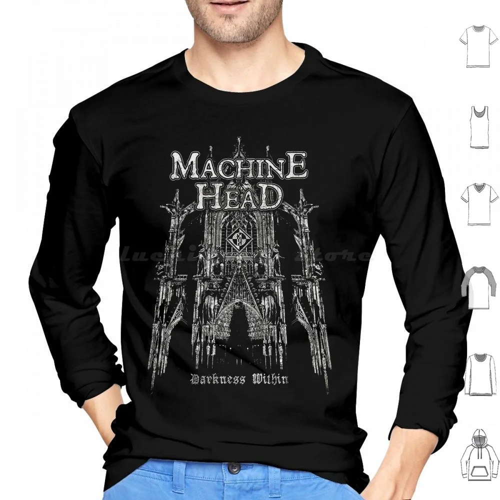 Machine Head Darkness Within Hoodie cotton Long Sleeve Machine Head Band Metal Band Heavy Metal The Blackening