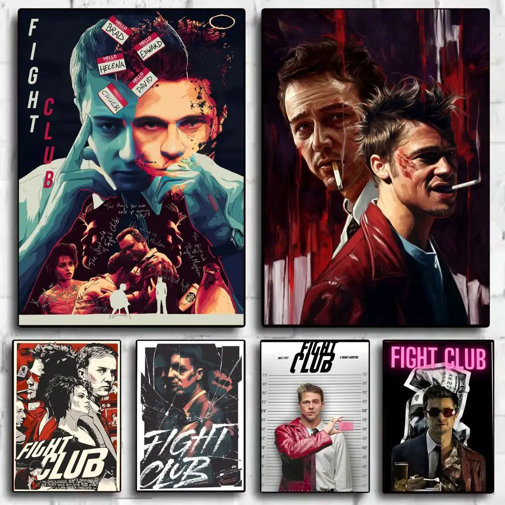 Filme f-fight club cartaz na moda arte da parede bom adesivo impresso em papel pp para café escritório bar decoração melhor presente