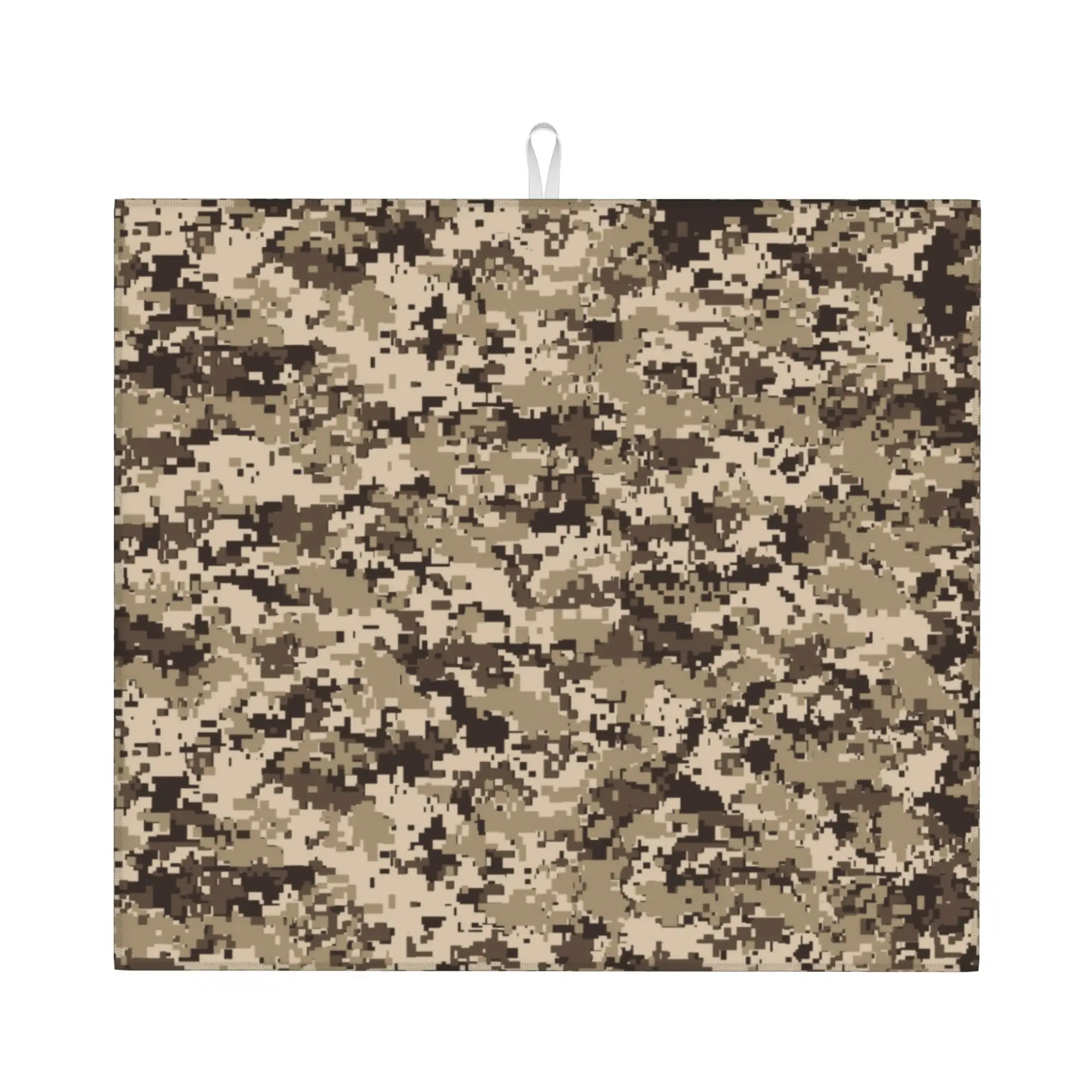 Drying Mat For Kitchen Army Digital Camo Camouflage Water Absorbent Waterproof Reusable  On Slip Kitchen Counter Protector Mat