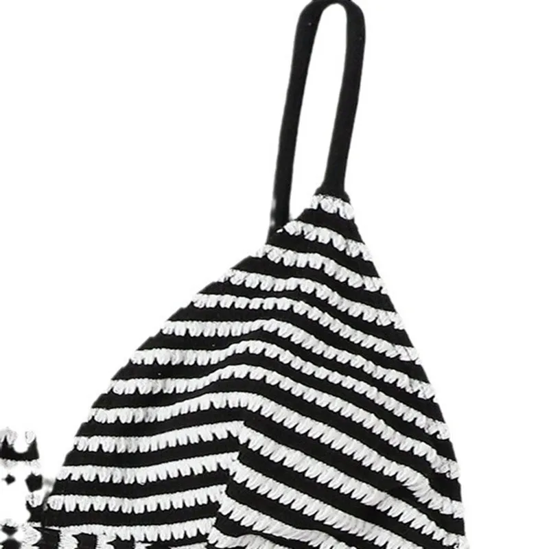 مثير بيكيني مخطط ملابس النساء 2025 لباس سباحة قطعة واحدة امرأة ملابس السباحة ملابس الشاطئ مايكرو ثوب السباحة Monokini