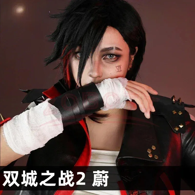 جديد Arcane2 LOL Vi أزياء تنكرية PU سترة جلدية شعر مستعار للعبة لعبة LOL Black Vi زي حفلة الهالوين مجموعة كرنفال الإناث