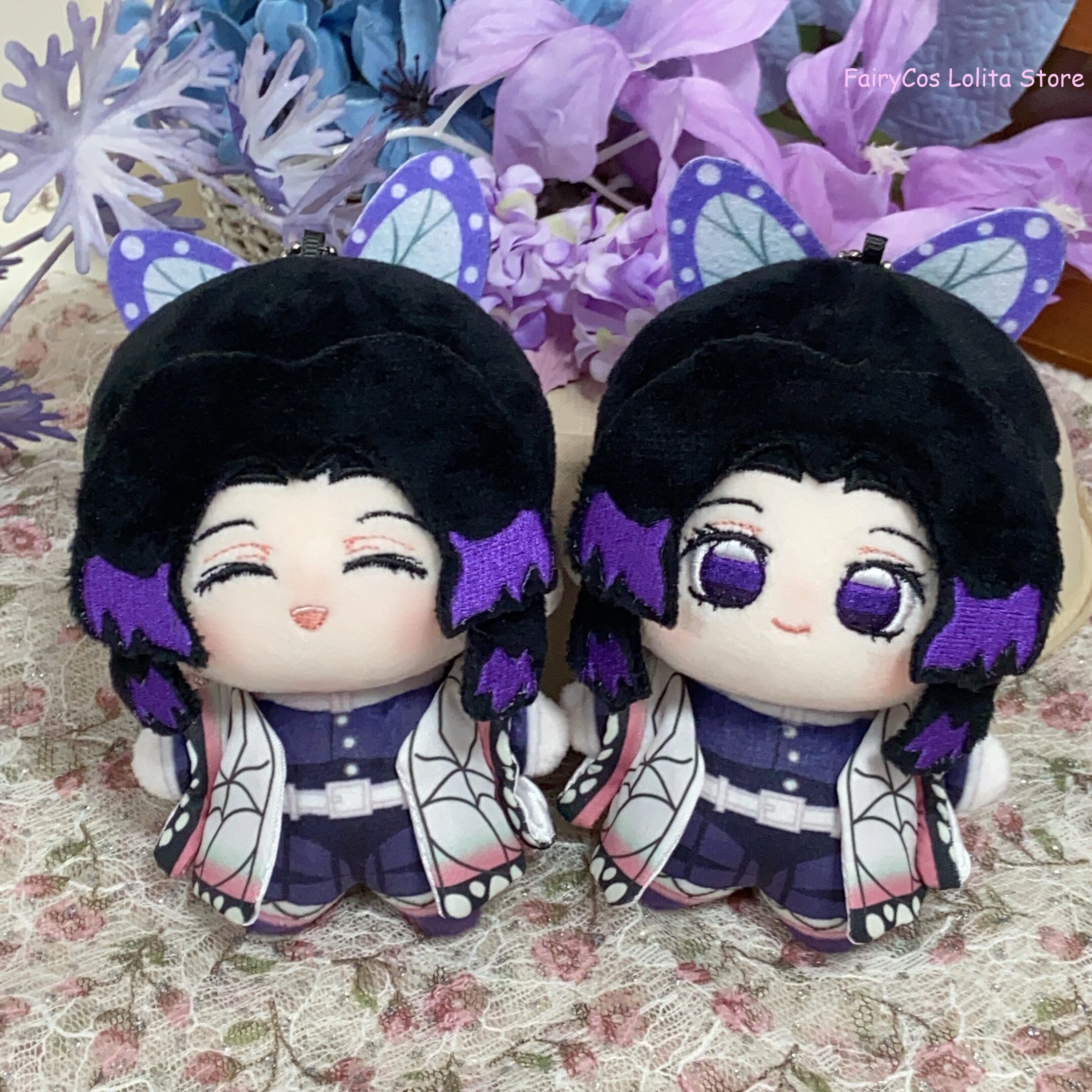 

Kochou Shinobu 10cm Anime Series Plush Hanging Pendant Doll Clothes Detachable Decorations Keychain Gift