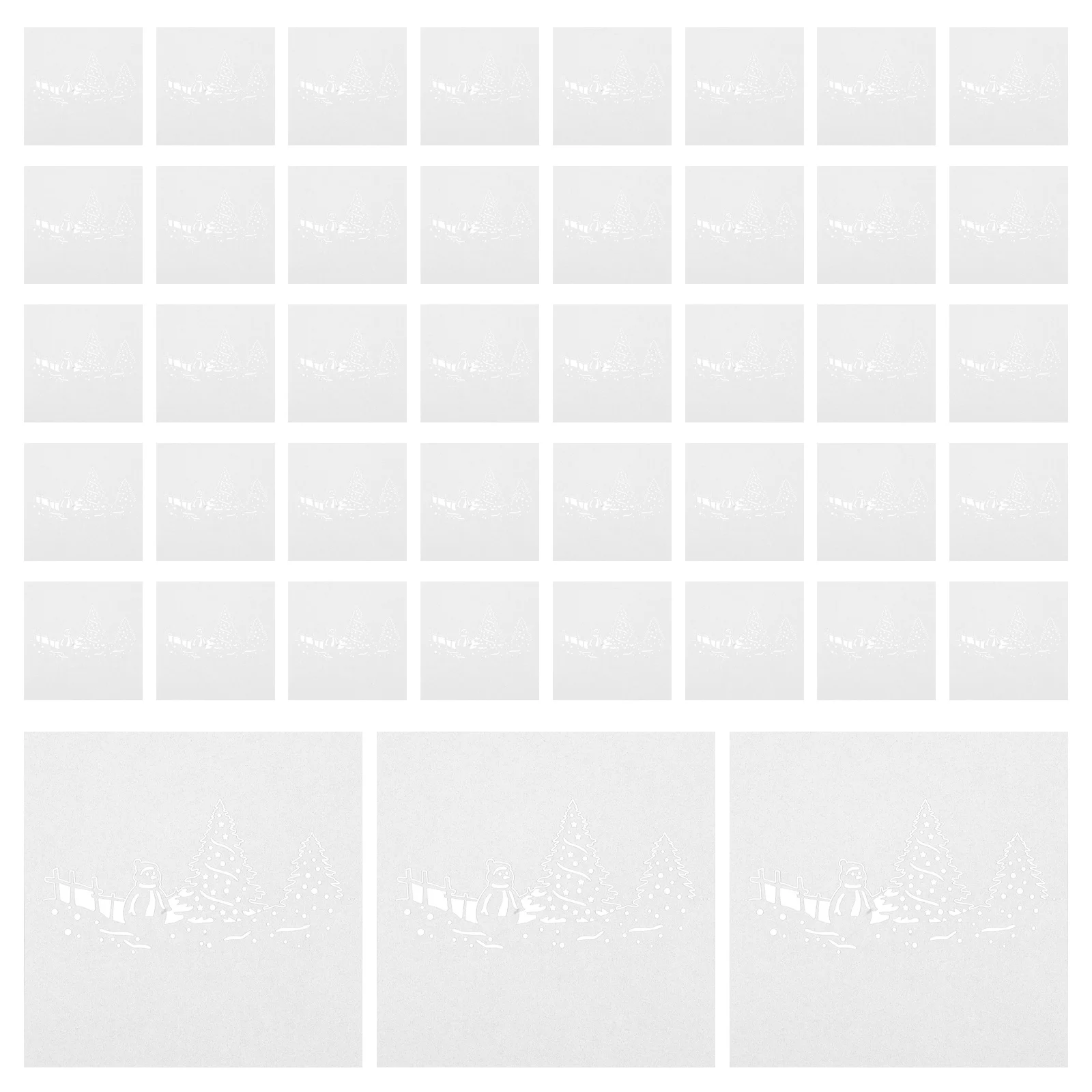 

50 Pcs Christmas Snowman Table Card Seating Cards Settings Dining Dinner Party Place Paper Decorations