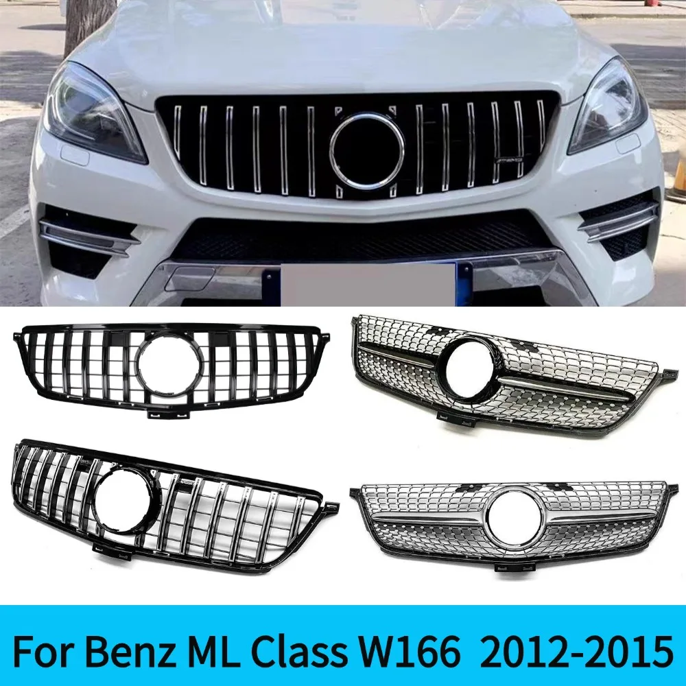 For Mercedes-Benz ML Class W166 ML300 ML320 ML350 ML40 ML450 2012 2013 2014 2015 GT style  Grille  Radiator Replacement Grille K