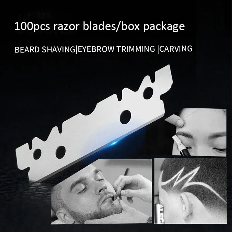 100pcs Razor Blades Brand Men Stainless Steel Safety Razor Blades To Shave Blade To Razor For Men Lames De Rasoir Barber Blades