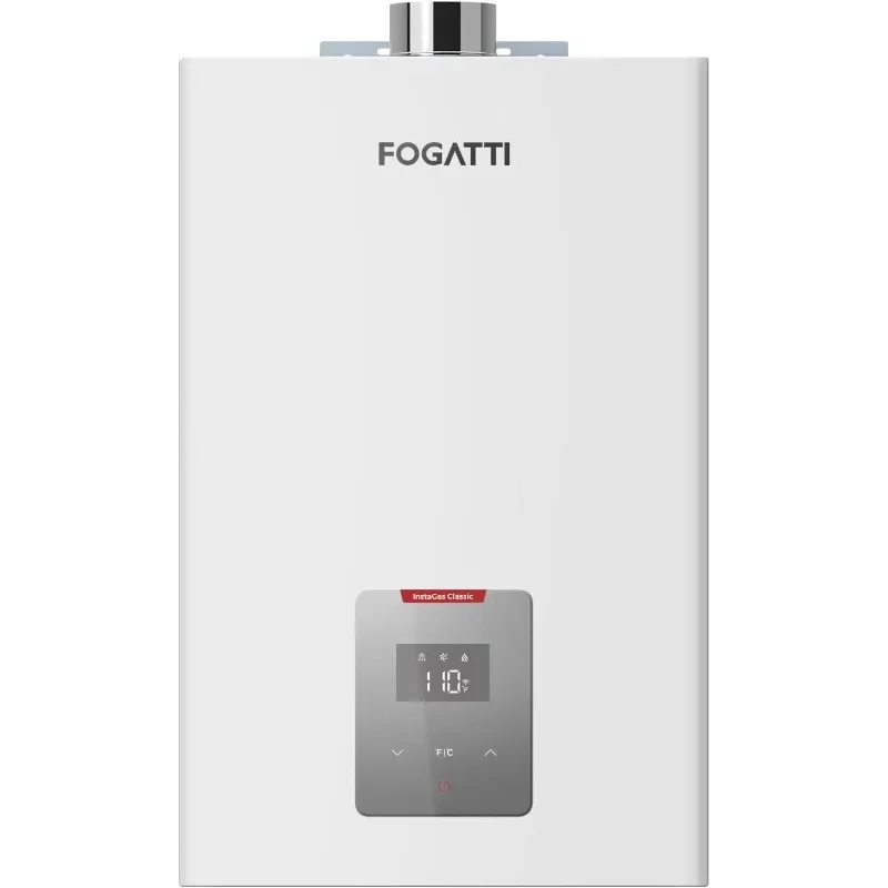 FOGATTI-Chauffe-eau sans réservoir au gaz naturel, chauffe-eau intérieur instantané 5.1 GPM, 120,000 BTU, InstaGas Classic 120 Series