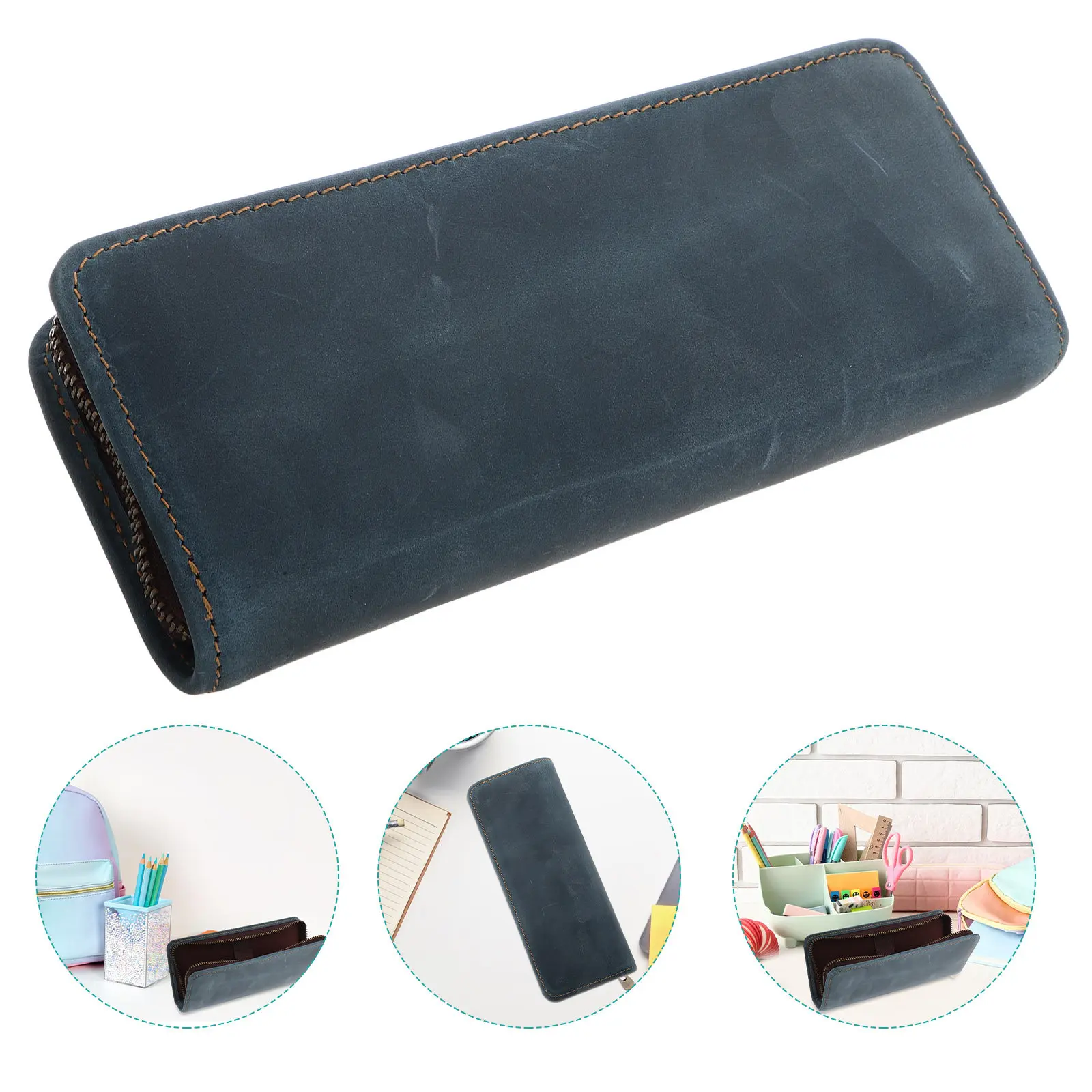 cowhide-pen-case-zippered-organizer-retro-design-large-capacity-pencil-box-office-school-storage-pouch
