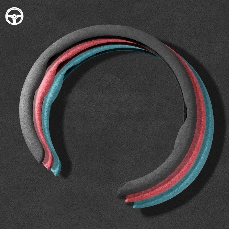 

For BYD Tang DM Lied Max Yuan S7 Qin 80 Lied Pro ATTO 3 Ultra thin Suede Car Steering Wheel Cover Universal 15 Inch/38cm Cover
