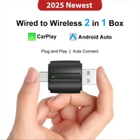FLIXIVI 2 en 1 interfaz inalámbrica CarPlay/Android Auto adaptador USB/TYPE-C inalámbrico Mini caja inteligente enchufe conexión rápida Universal