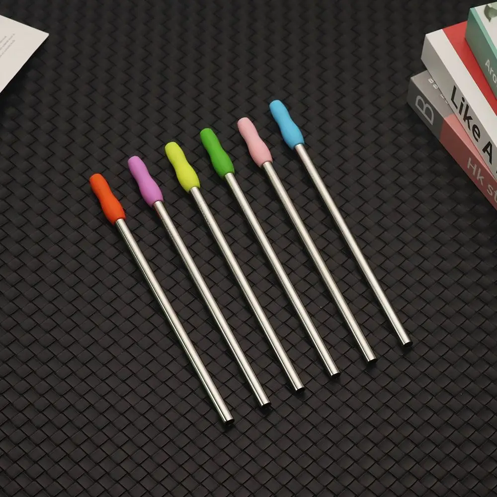Reusable 6mm 8mm Straw Tip Cover Straw Silicone Tip Straw Cap Protective Cover Anti-scratch Tongue Anti-scalding Suction Tip