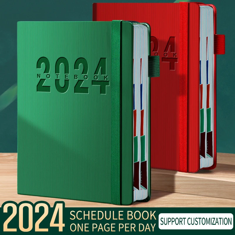 

2024 Planner Chinese Inner Page Notebook 365 Days Daily Weekly Monthly Plan Notebooks Diary School Stationery Office Notepad