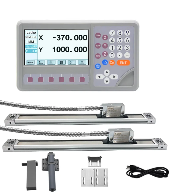 Цифровой считыватель, 2-осевой/3-осевой датчик с магнитной шкалой 5 мкм, 50-1000 мм, датчик кодера для фрезерного токарного станка Цифровой считыватель, 2-осевой/3-осевой датчик с магнитной шкалой 5 мкм, 50-1000 мм, датчик кодера для фрезерного токарного станка