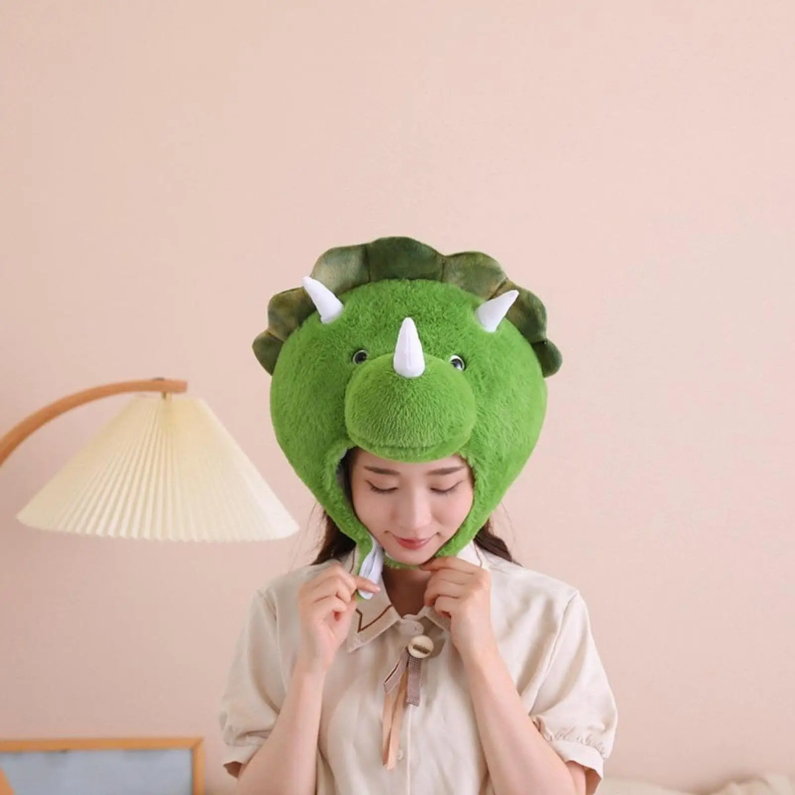 

Triceratops Hat Cosplay Decor Gift Animal Hat for Performance Halloween Festival