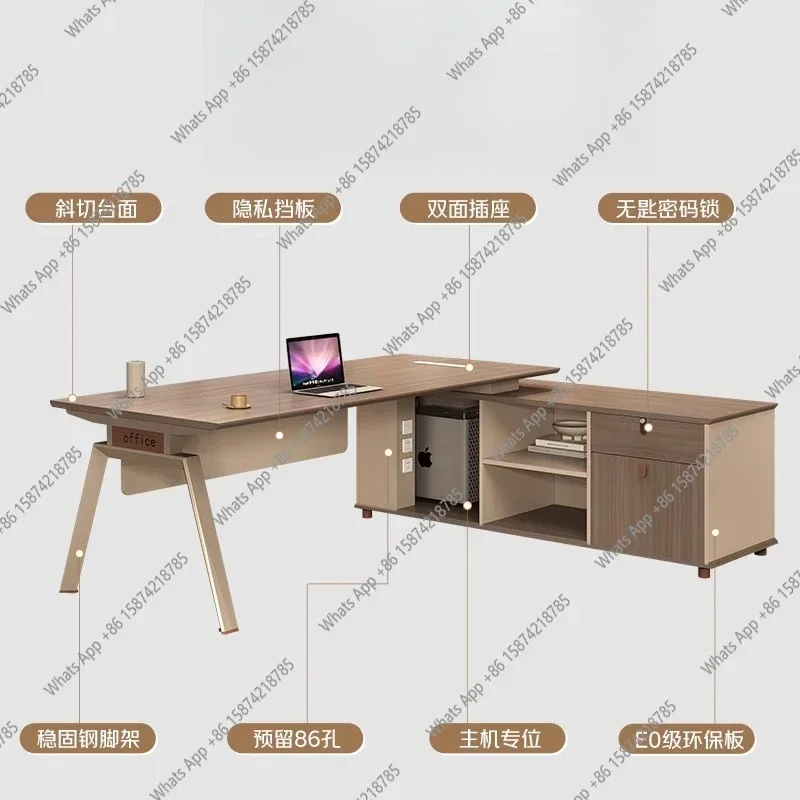 J N49 Single Office Furniture, Large Class Table, Boss Table, Simple Modern President Table, Manager's Desk Designer Style