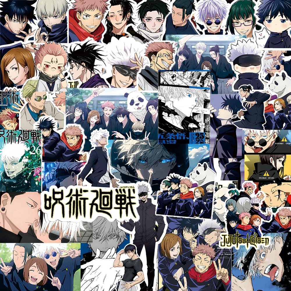 

10/30/80PCS Cartoon Anime Jujutsu Kaisen Graffiti Stickers Decal for Kid DIY Laptop Suitcase Phone Cool Classic Toy Sticker Pack