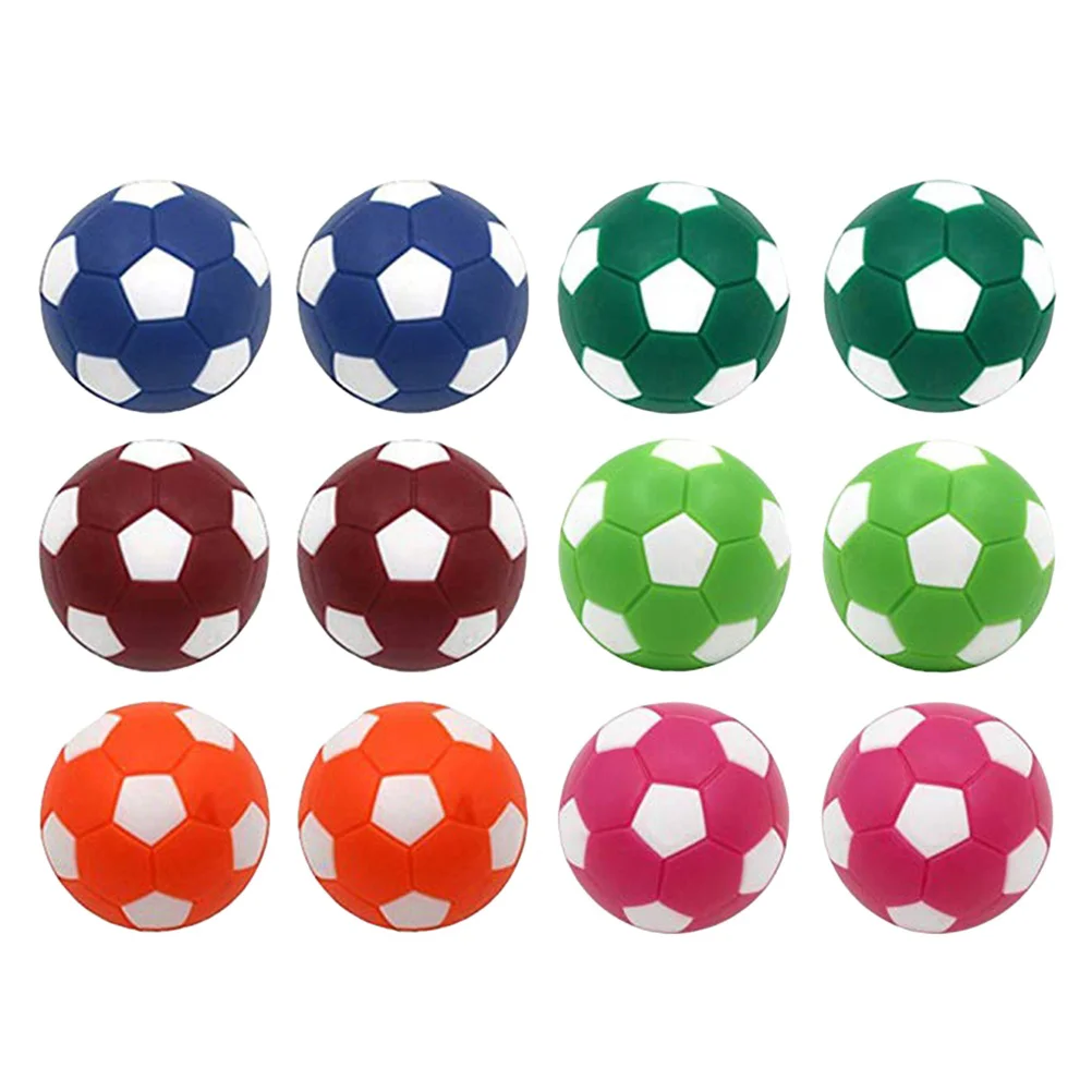 

12pcs Mini Colorful Table Soccer Footballs Replacement Balls Tabletop Game Ball 36mm Mini Soccer
