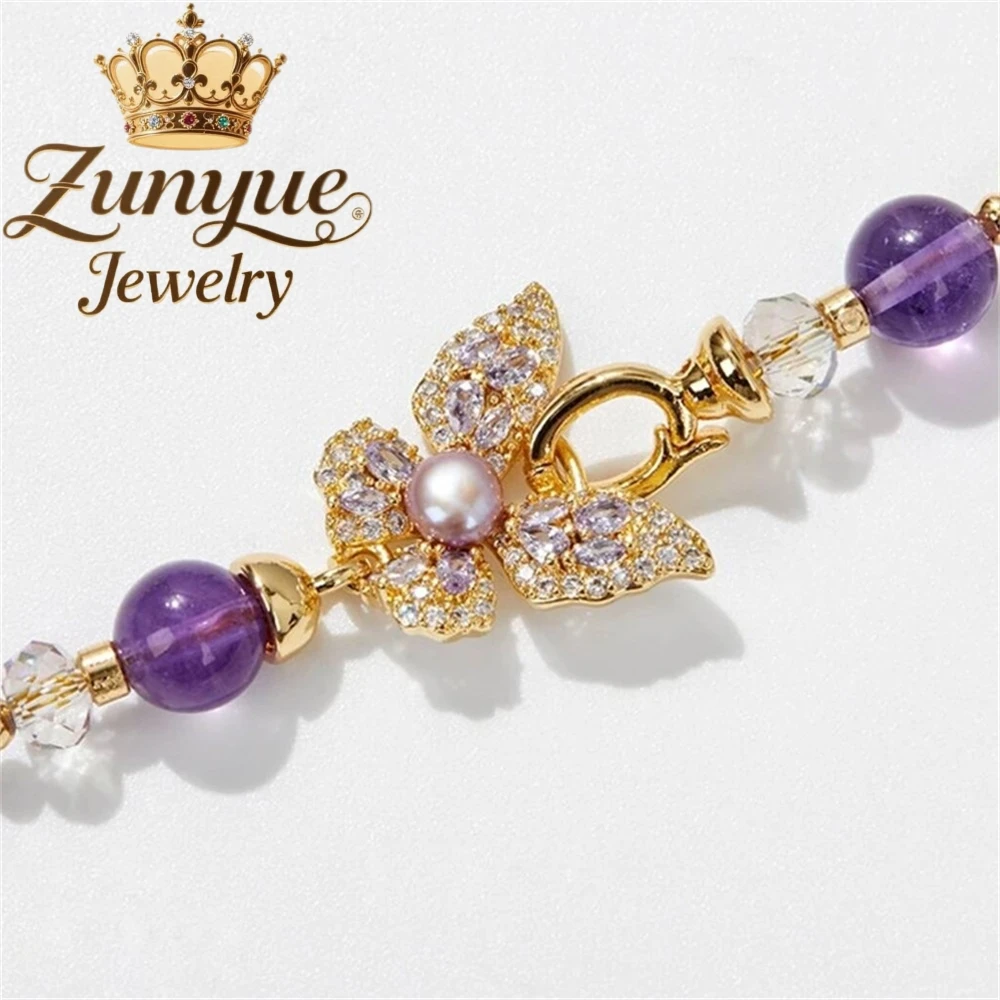 قلادة على شكل فراشة من لؤلؤ المياه العذبة الطبيعية، إكسسوار سلسلة الترقوة بسيط وأنيق، مجوهرات عصرية بقلادة متخصصة