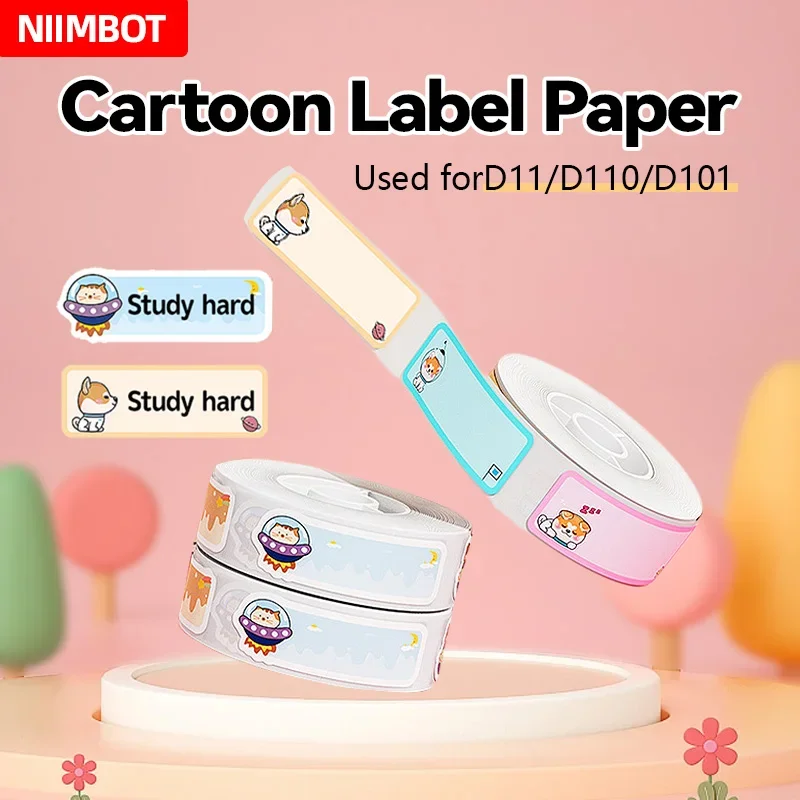 Niimbot D101 D11 D110 Cute Waterproof Name Children\'s Home Classification Sticker Quick Printing Home Office Intelligent Portabl