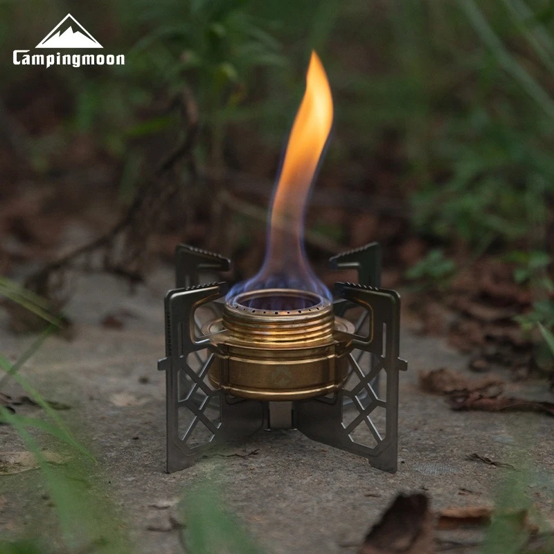 CAMPINGMOON AS-ST Backpack Alcohol Stove Stand Rack Lightweight Folding Aluminum Alloy for Camping Hiking Picnic view 4