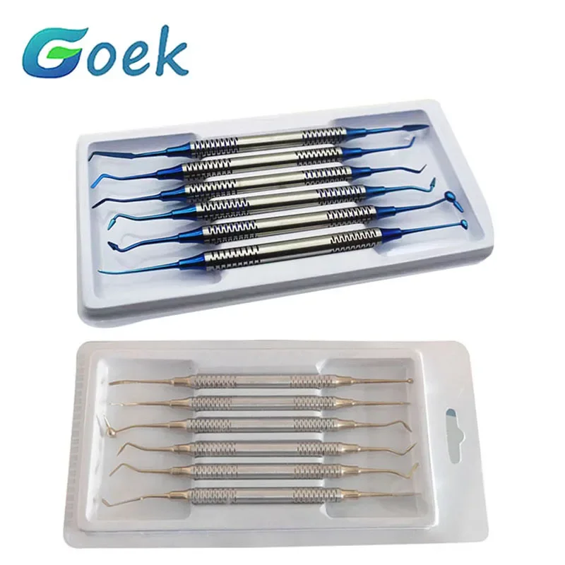 

6pcs/set Dental Oral Resin Filler Aluminum Alloy Non-stick Equipment Dresser Resin Repair Kit Dentistry Tool Dental Supplies