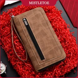 Business Large Capacity Men Wallet 6.7inch Phone PU Leather Long Coin Purse for Man Travel Gifts