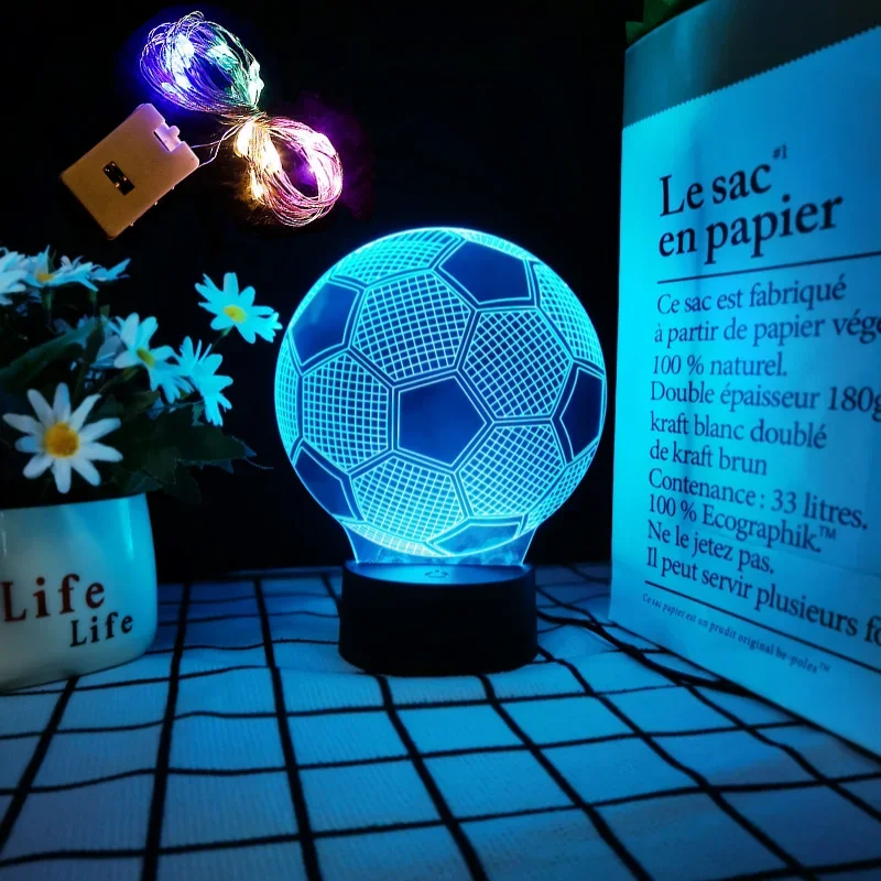 

Children Basketball Night Light&2M Decorative colored lights 3D Illusion Light 16 Color With Remote Control LED Light Dimmable