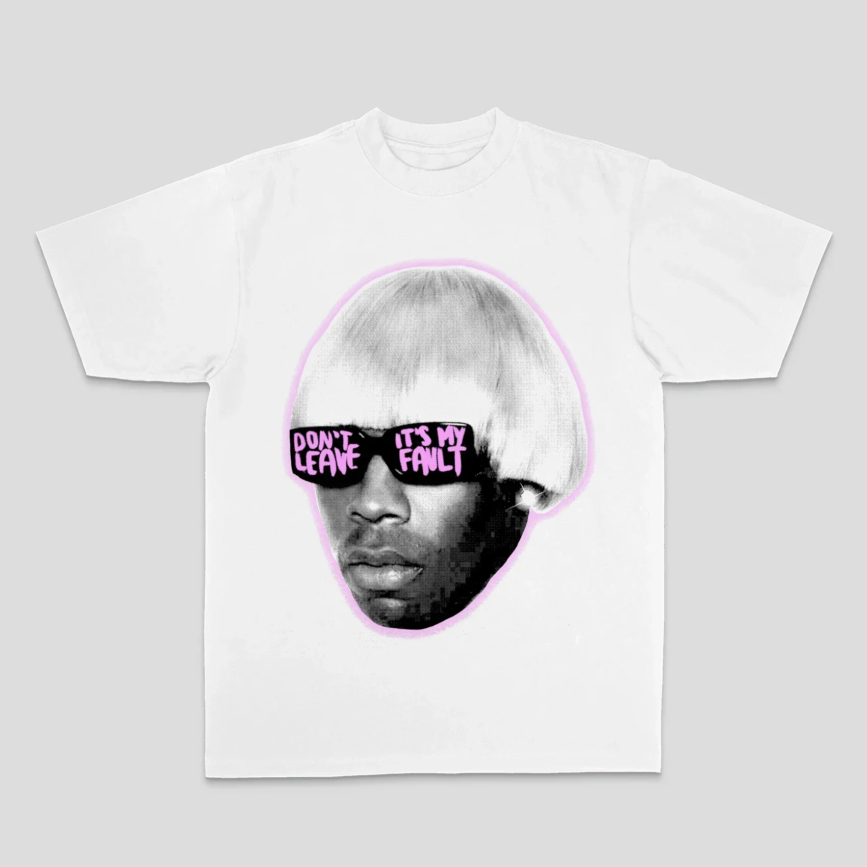

Европейская и американская повседневная футболка с коротким рукавом Tyler The Creator Rap Hip Hop Top High Street Мужчины Женщины Футболки в стиле пары