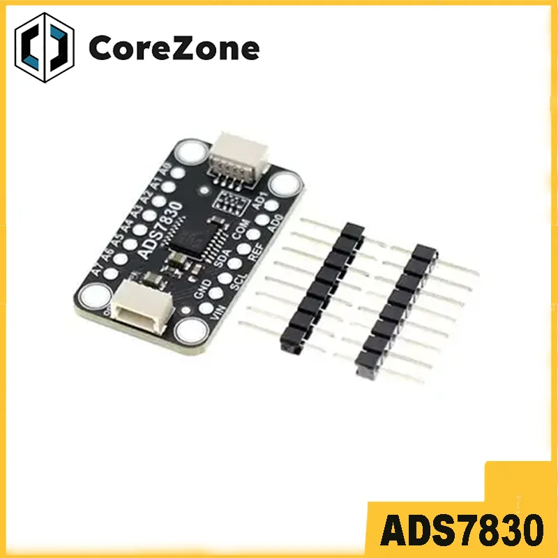ADS7830 8-Bit ADC Analog-to-Digital Converter Module Compatible with STEMMA QT / Qwiic